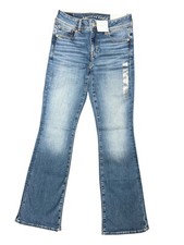 American Eagle MEDIUM BRIGHT INDIGO Women's Next Level Bootcut Jean, US 8 Reg picture