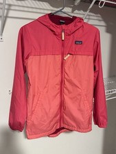 Patagonia Girls XL Quartzsite Hooded Jacket Pink Coral Colorblock Full Zip picture