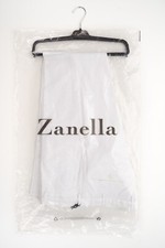ZANELLA Duke White Stretch Cotton Flat Front Casual Dress Pants 40 (EU 56) NWT  picture