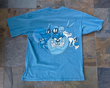 Looney Tunes Vintage 1990s Bugs Bunny Blue Graphic Tee Shirt Men's XL Cotton picture
