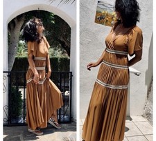 New Zara $169 Studio Limited Edition Maxi Flowing Dress Size Small 4770/022 picture