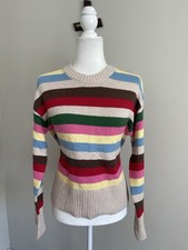 Gap Vintage Colorful Stripe Cotton Sweater Size XS picture
