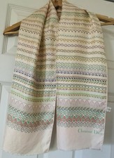 Christian Dior Vintage Silk Oblong Neck and Wrap Scarf Multicolored Rare picture