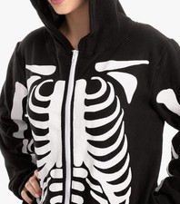 Spooktacular Creations Medium Skeleton Jumpsuit • Unisex Adult Halloween Costume picture