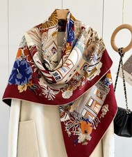 70% Cashmere 30% Silk Scarf Square Shawl  53