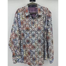 Robert Graham Mens 1XL Multi-Color Kaleidoscope Print Button Down Shirt XL picture