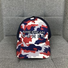 Pukka American Dunes Hat Cap Trucker Snap Back One Size Camo Mens Golf Patriotic picture