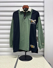Wow Rare Vintage 90’s Mirage Philadelphia Eagles Rugby Polo Long Sleeve Shirt picture