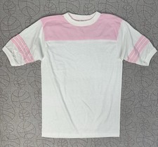 Deadstock Vintage 80s Single Stitch Classic Retro Ringer T-Shirt Adult Blank USA picture