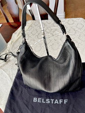 Gorgeous $1895 Belstaff black pebbled calfskin leather shoulder bag (B-01) picture
