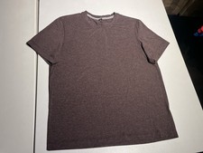 Lululemon Shirt Men's Large 5 Year Basic Tee Bordeaux Crewneck Cotton Lyocellu picture