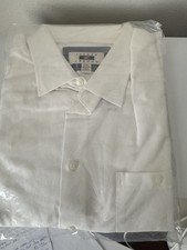 Joseph Abboud Non-Iron Plaid Cotton  Men's Dress Shirt 2XL .  Solid White. picture