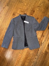 NWT J.Crew Going-Out Blazer in Stretch Twill - Charcoal - Size 8P picture