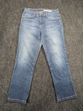 DKNY Jeans Womens 10 Blue Whiskering Denim Medium Wash Straight Leg Streetwear picture