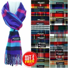 Mens Womens Winter Warm 100% CASHMERE Scarf Scarves SCOTLAND Made Plaid Wool picture