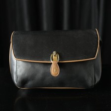 BALLY Old Barry Leather Shoulder Bag B Logo Made in Italy Black picture