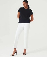 NEW Spanx On-the-Go Silver Linings Kick Flare Pants White SZ S/P picture
