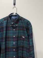VINTAGE Ralph Lauren Shirt Mens XL Scottie Terrier Tartan Plaid Blake NWT picture