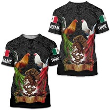 Personalized 3D Rooster T-shirt, Custom Name Mexico Rooster Shirt HS669 picture