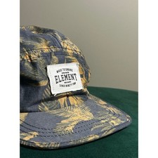 Element Tropical Floral 5 Panel Camper Hat Navy Yellow Skate Surf Cap picture