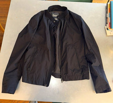 Herno Laminar Men's Black Full Zip Jacket Stand-Up Collar Short Pockets picture