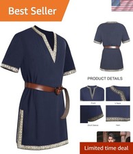 Elegant Men's Medieval Knight Tunic - Ideal for LARP & Halloween Events picture
