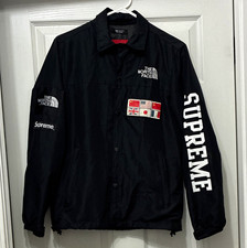 Supreme x The North Face Men’s M Black Nylon Flag Windbreaker Snap Lightweight picture