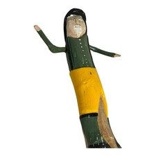 Vintage Hand Carved Folk Art Figural Walking Stick by RT Rulenback picture