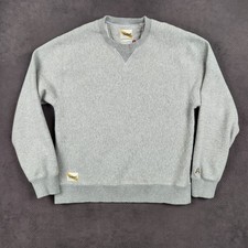 Tracksmith Trackhouse Sweatshirt Mens Medium Gray Embroidered Hare Logo Crewneck picture