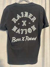 BORN X RAISED New Era Raiders Black Rocker T-Shirt (Medium) picture