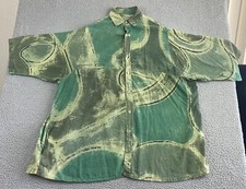 SUCESOS Shirt Dress Hand Painted Art-to-Wear Resort Wear Oversized One Size Boho picture