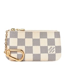 LOUIS VUITTON Key Pouch Damier Azur Key Chain Coin Pouch w/box (FREE SHIPPING) picture