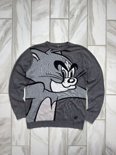 Ice Iceberg Tom And Jerry Dark Grey Cotton Knit Sweater Men's Size XXL Crewneck picture