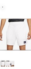 NEW Nike Court Flex Ace Tennis Shorts White AT4319-100 Dri Fit Men’s Medium 8 In picture