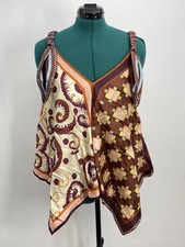 Alemais Womens Silk Top Multi-Print Size 6 Wilson V-Neckline Asymmetrical Hem picture