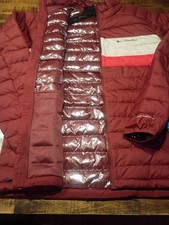 MENS Columbia White Out Omni Heat SILVER DOT Puffer Jacket NEW COLOR Sz Medium picture