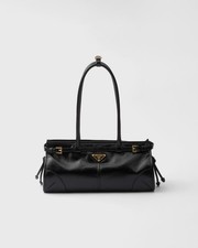 Prada Bonnie Medium Leather Handbag Black picture