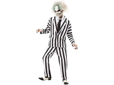 Rubies Beetlejuice Deluxe Mens Costume Standard 36-38 Jacket Pants Dickie NEW picture