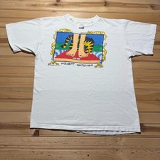 Vintage 1992 Weight Watcher Cat Feet Cartoon Funny Humor Graphic T-Shirt Size XL picture