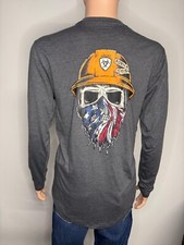 Ariat Rebar T-Shirt Mens Gray Long Sleeve Graphic Workwear Utra breathable picture