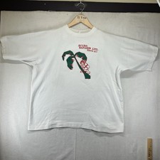 Random 80s VTG Single Stitch T Shirt Large Scuba Dive Monkey Nevis Island BOXY picture