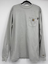 Carhartt Mens Force FR Loose Fit Shirt Pocket Flame Resistant Workwear Sz L Tall picture