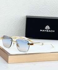 MAYBACH THE ARTIST III White Marble Gold / Light Blue Gradient Sunglasses 56□18- picture