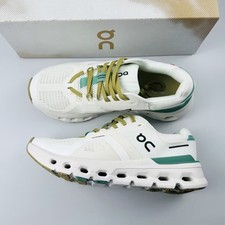 On Cloudrunner 2 Women’s White Green Lace Up Breathable Running Shoes Size 6-9.5 picture