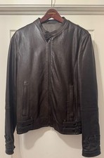 neil barrett cafe racer espresso brown leather jacket picture