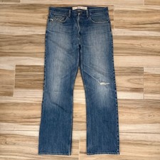 Vtg 2007 Gap Boot Fit Jeans Made in USA Distressed Blue Denim Men 33x32 picture