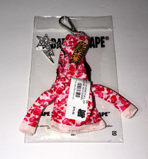A Bathing Ape Pink Camo Shark Hoodie Key Chain w/ Carabiner, Star, Authentic. picture