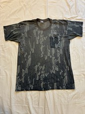Vintage single stitch TreeBark grey/ brown camo t-shirt mens large picture