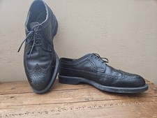 Men's Dexter Longwing Brouge Derby/Oxford Dress Lace Up Shoes Black Shoes 11M Sz picture