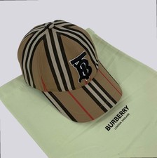 Burberry TB Monogram Motif Logo Nova Check Baseball Trucker Cap Hat Beige Size M picture